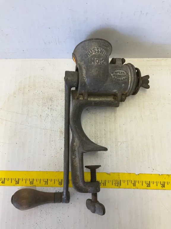 Vintage Russwin Hand Crank Meat Grinder