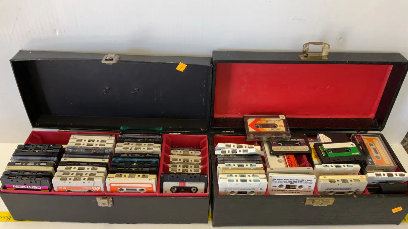 2 Cassette Boxes with Contents of Cassette Tapes