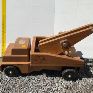 Handmade Wooden Toy Tow Truck