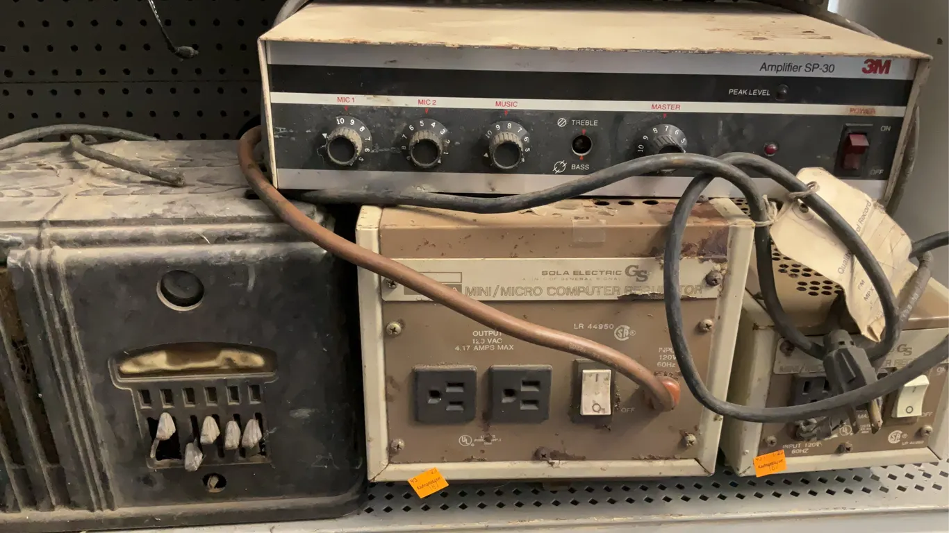 Vintage Radio, Amplifier, Computer Regulators