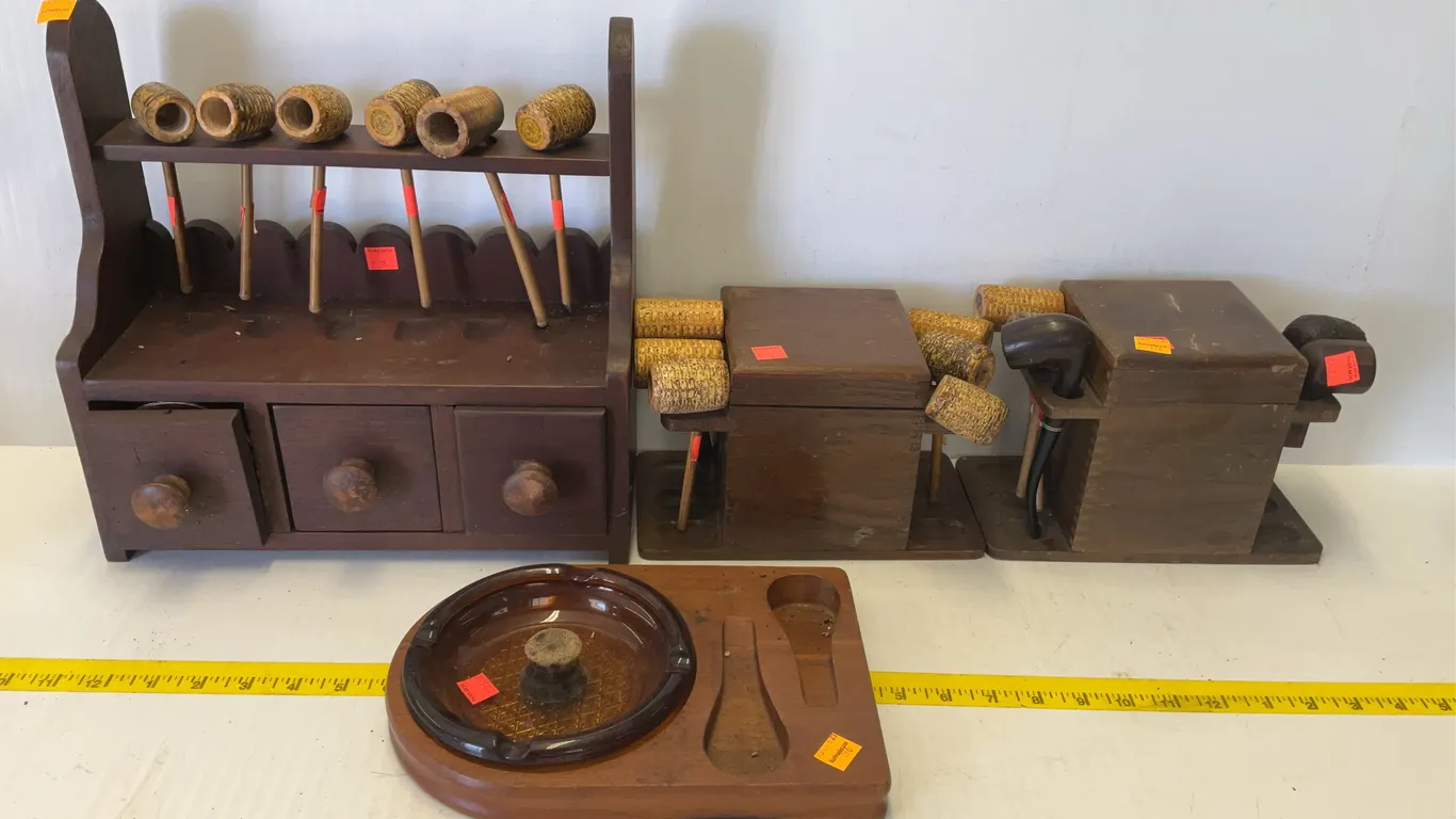 3 Pipe Smoking Racks, Pipes and Pipe Accessories, Ashtray