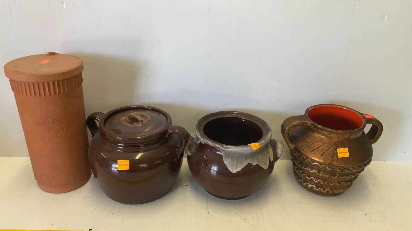 Terra Cotta Wine Cooler, 3 Ceramic Pots