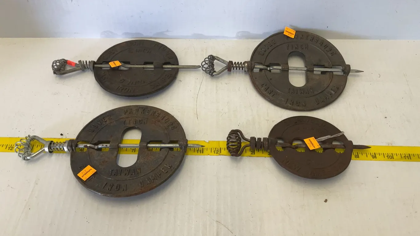 4 Cast Iron Flue Dampers
