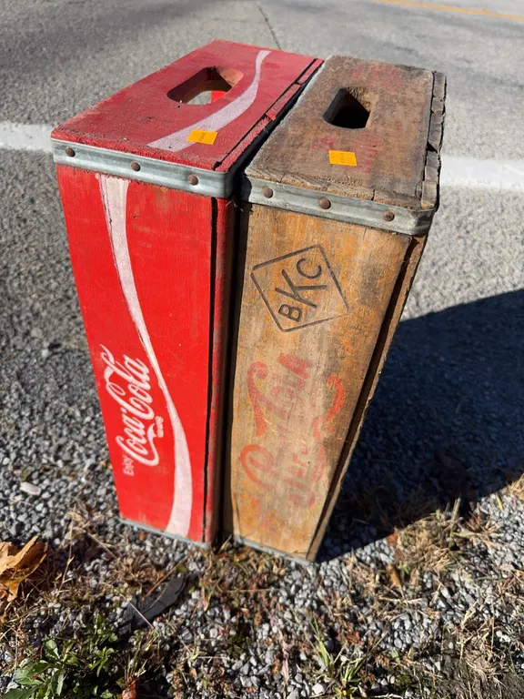 Coke & Pepsi wooden crates