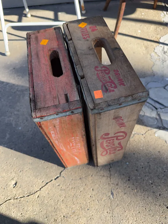 Pepsi & Coke wooden Crate