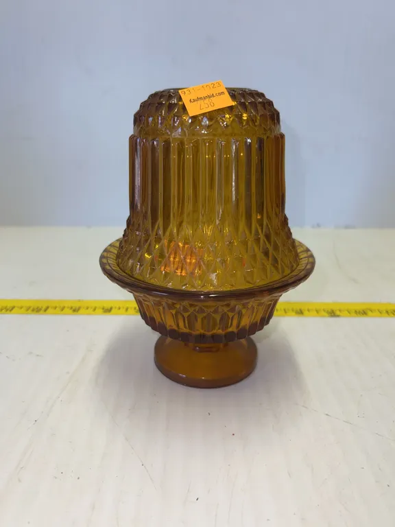 Amber Glass Fairy Lamp