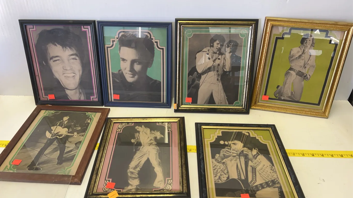 Assorted Framed Photos of Elvis