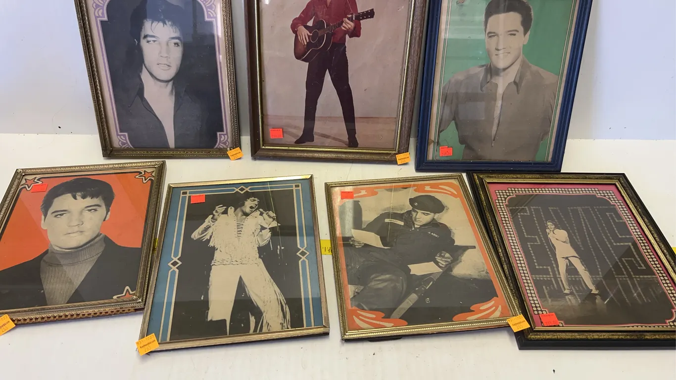 Assorted Framed Photos of Elvis
