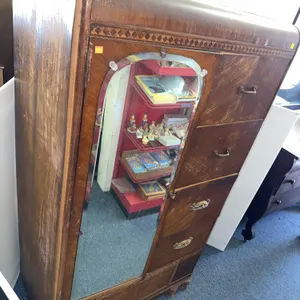Vintage wardrobe with mirror