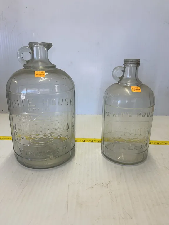 (2) White House Vinegar Glass Jugs
