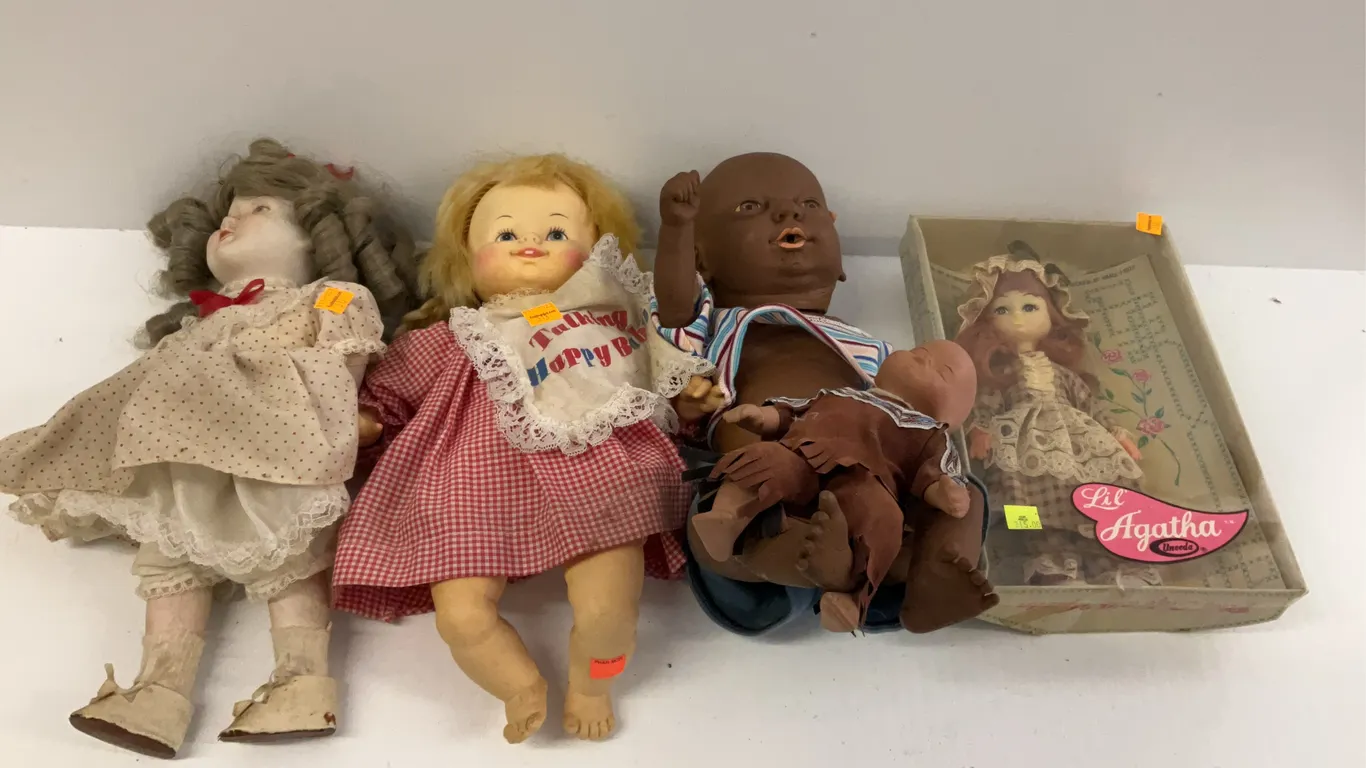Assortment of Vintage Dolls