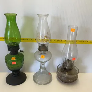 3 Vintage Oil Lamps