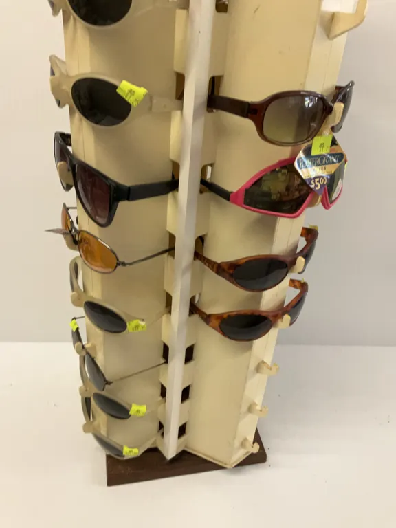 Countertop Sunglasses Display Rack with Contents