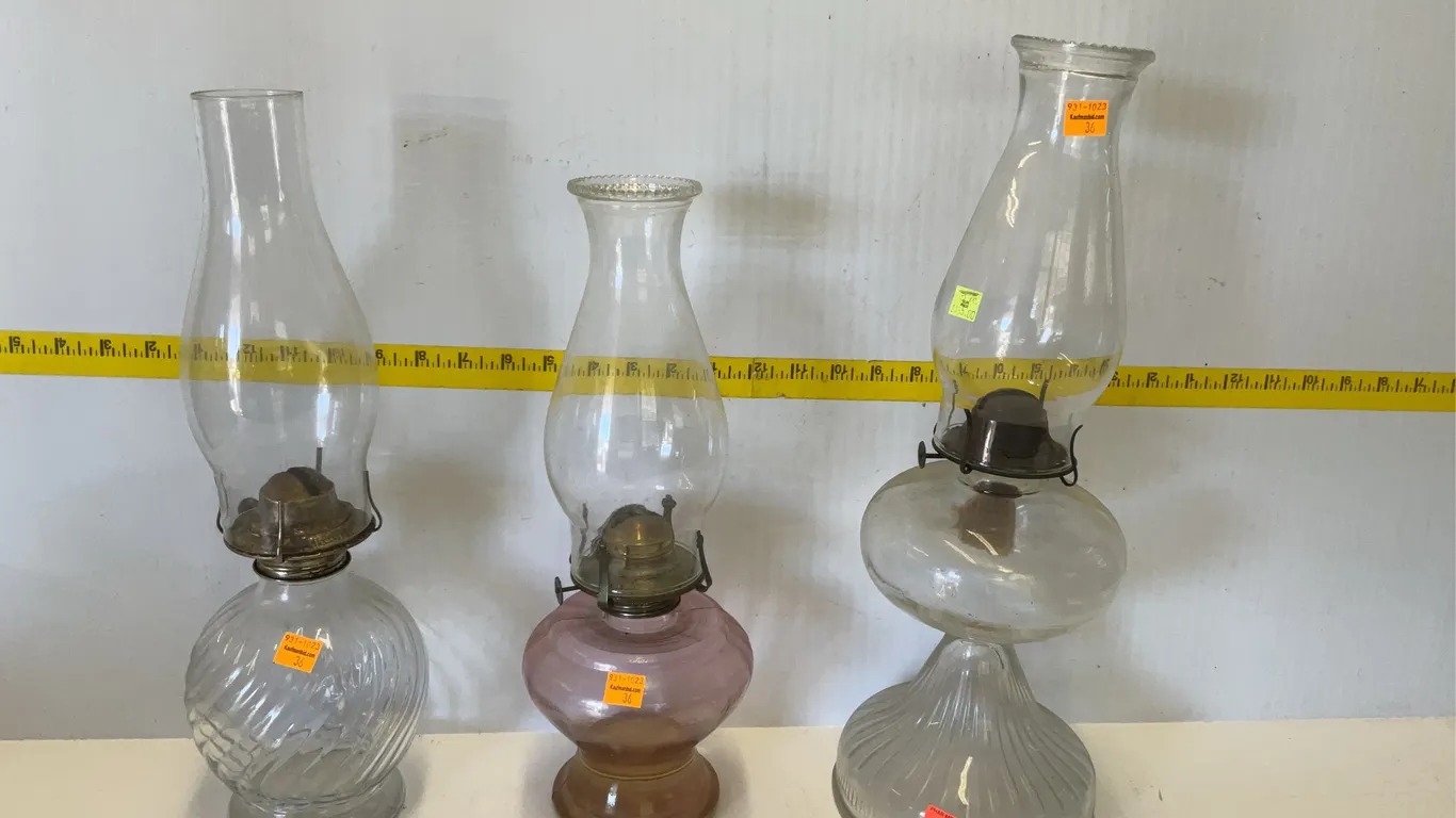 3 Vintage Oil Lamps