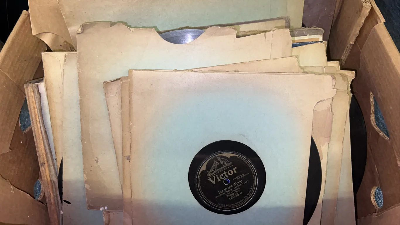 Box of Assorted Vinyl Records