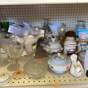 Glassware, Vases, Etc.