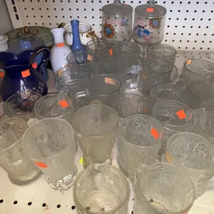 Assorted Glasses, Vases, Dishes