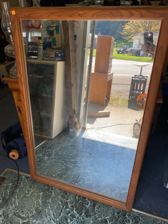 LARGE Wooden Framed Mirror