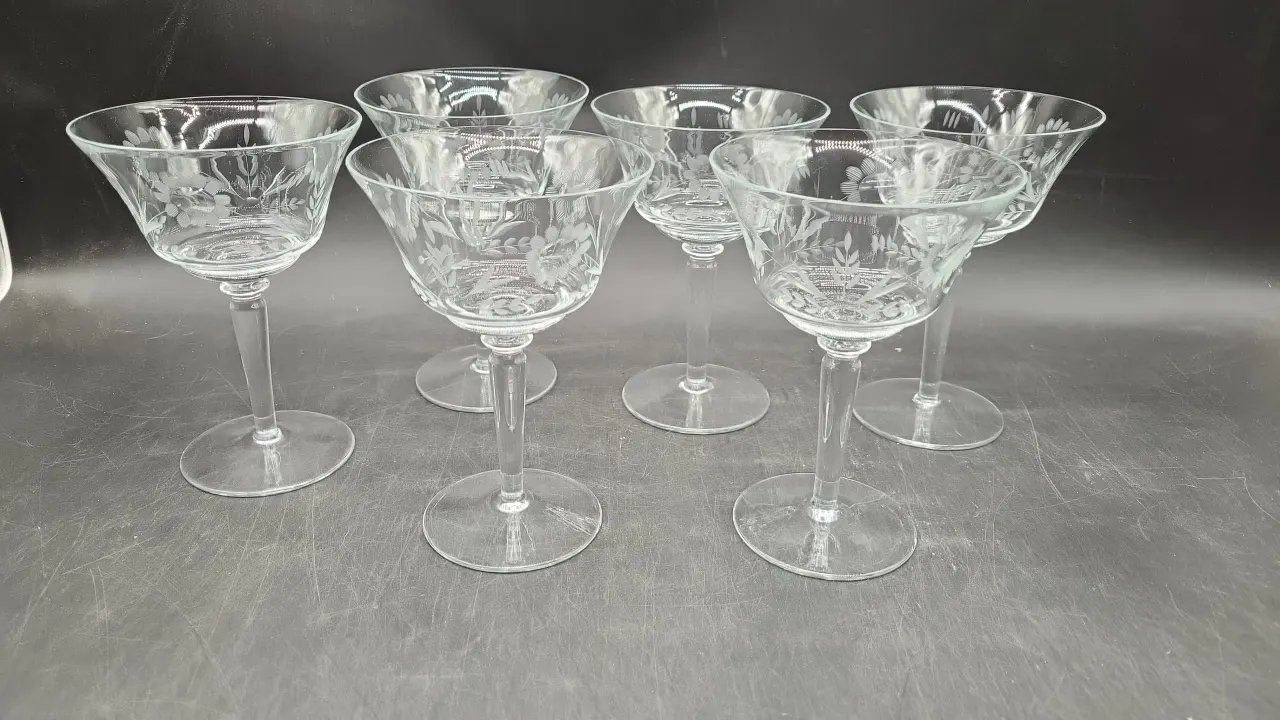 ETCHED GLASS STEMWARE