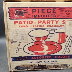 ENAMEL WARE - PLATES, BOWLS, MUGS