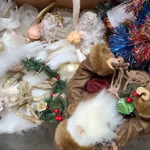 CHRISTMAS- ANGEL TREE TOPPERS, SANTA & GARLAND