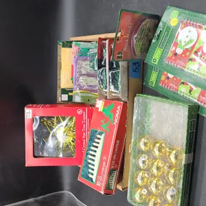 CHRISTMAS- GLASS ORNAMENTS, SPIRAL PAD, HANGERS & more