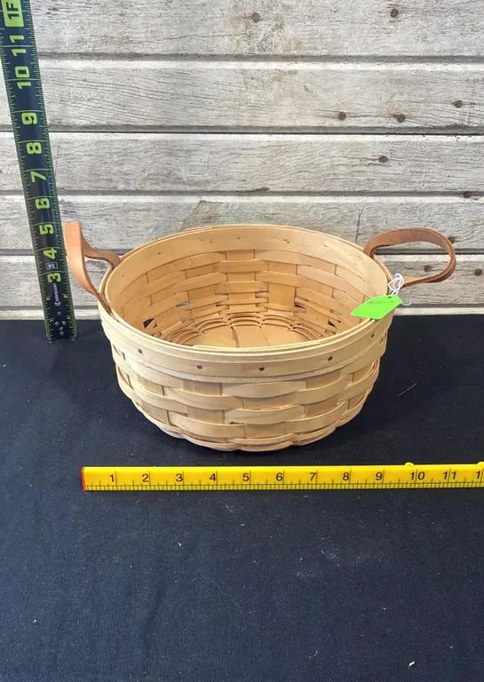 Longaberger Round Serving Basket with Handles