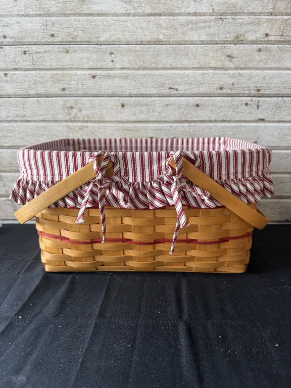 Vintage 1996 Longaberger Red Large Market Basket