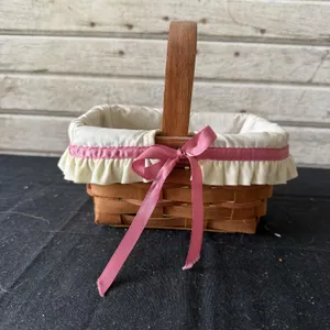Longaberger Rectangular Basket with Fabric Liner