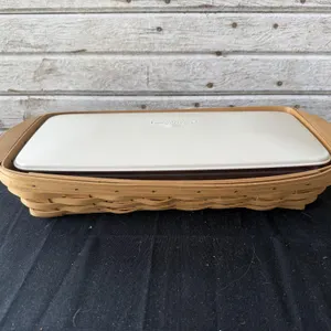 Longaberger Rectangular Serving Basket with Lid