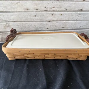 Longaberger Rectangular Serving Basket with Lid