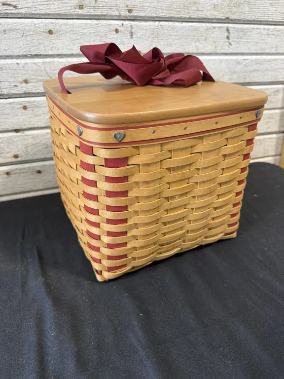 Longaberger Square Basket with Lid and Liner