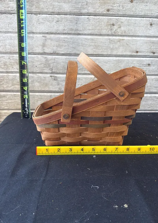 Longaberger Slant-Top Basket with Dual Handles