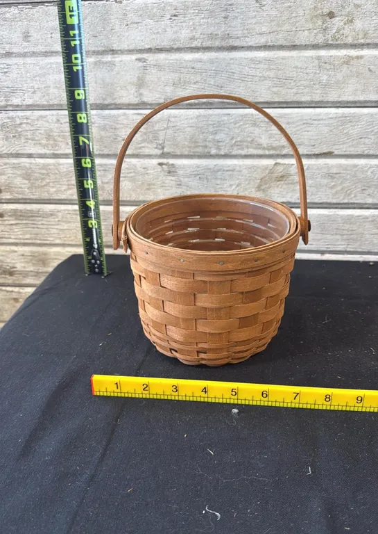 Longaberger Round Basket with Plastic Protector