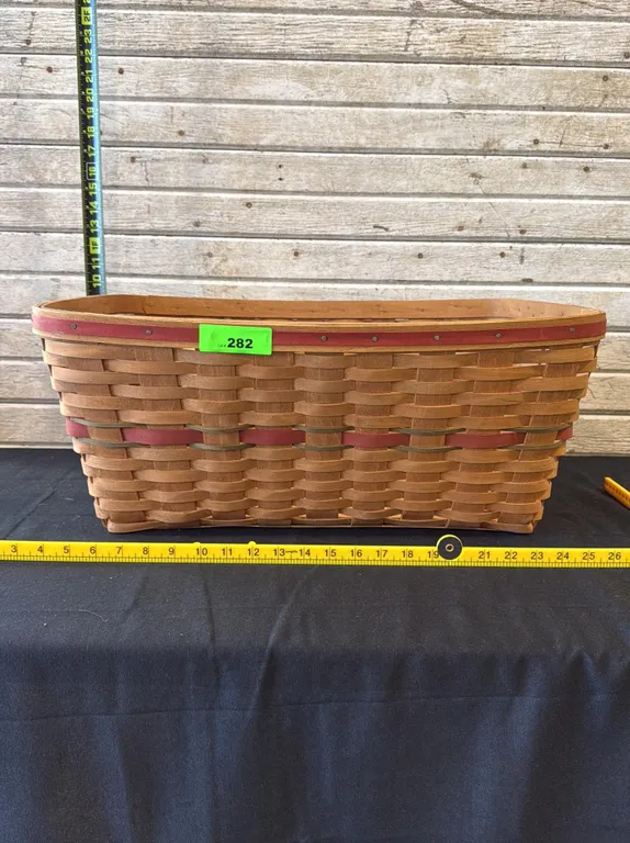 Longaberger Rectangular Basket, Handwoven by 1988