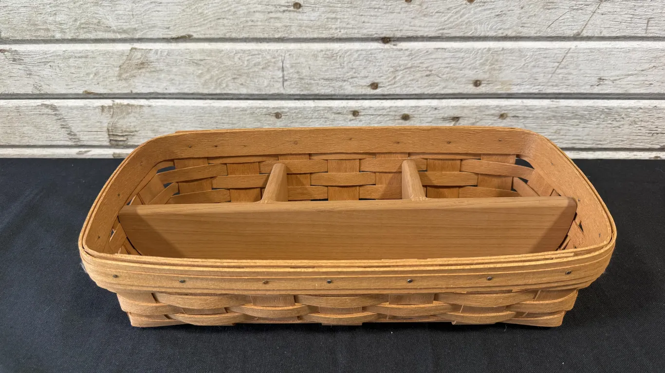 Longaberger Rectangular Divided Basket 1991