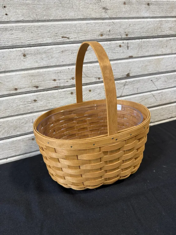 Longaberger Oval Woven Basket with Plastic Liner