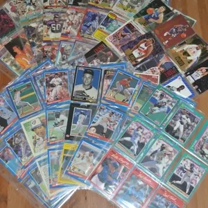 Large assortment of sports cards