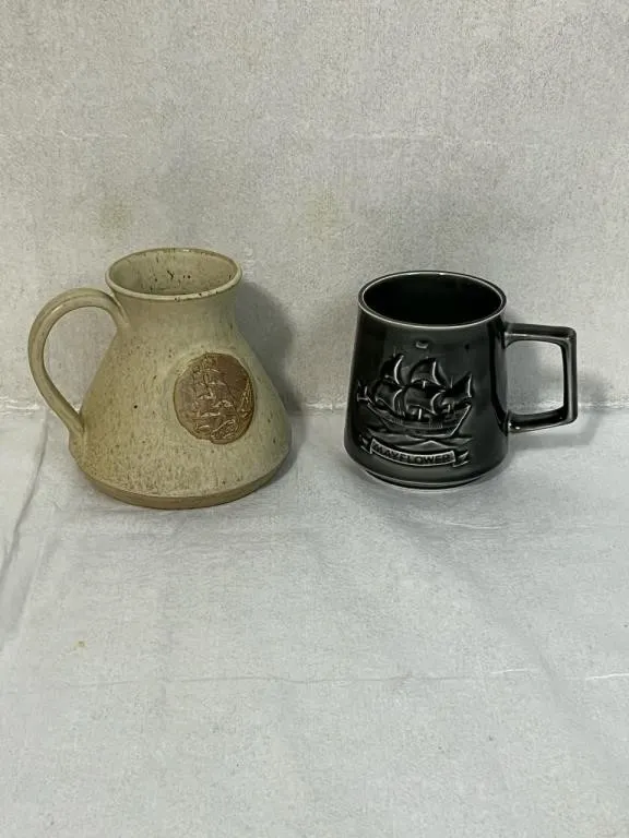 2 Solid Ceramic Mugs