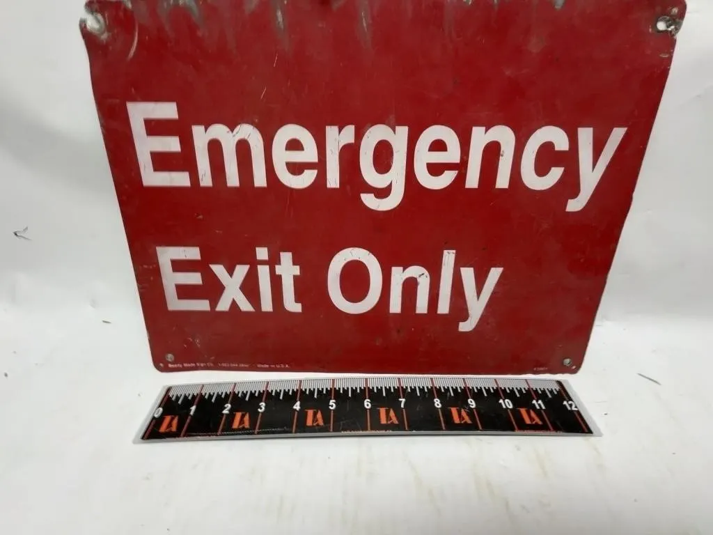 Emergency Exit Only Metal Sign