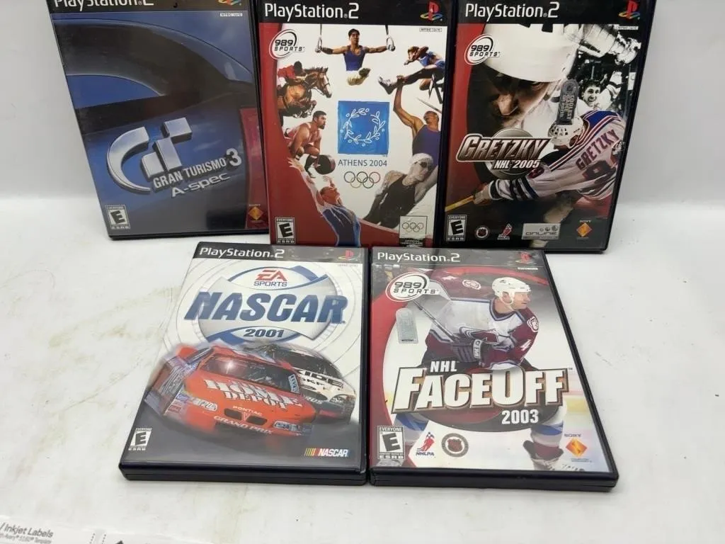 PS2 Game Lot GT3, Athens 2004, Gretzky, NASCAR,