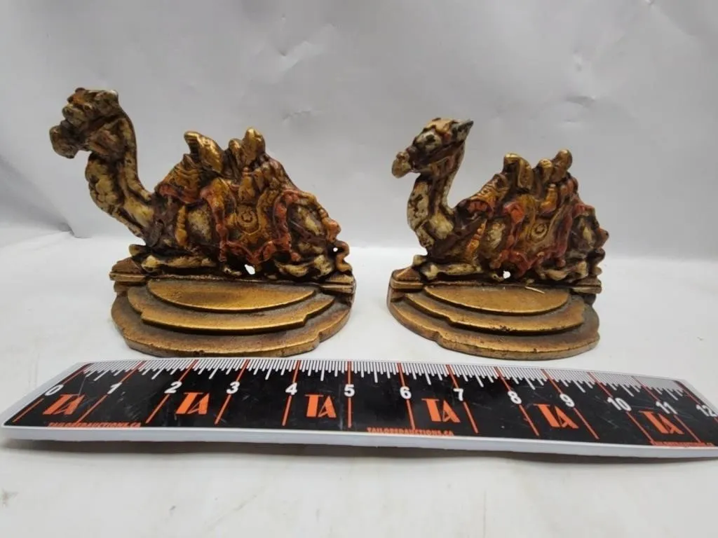 Pair of Resting Camel Bookends