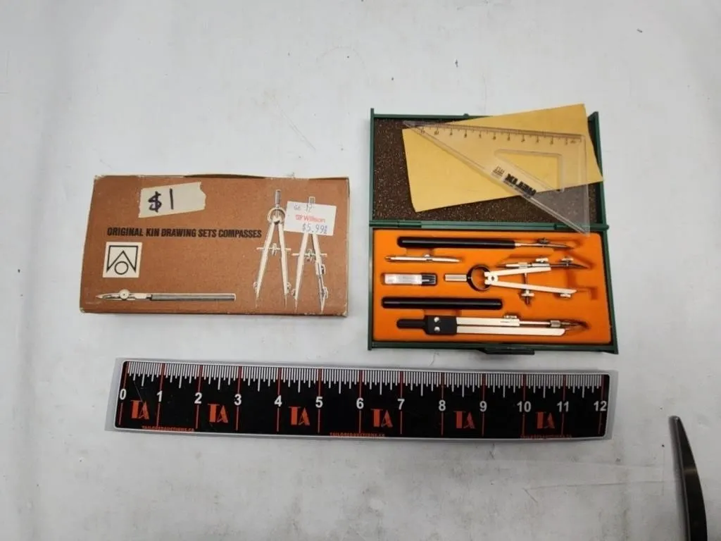 Original Kin Drawing Compass Set with Helix Tools