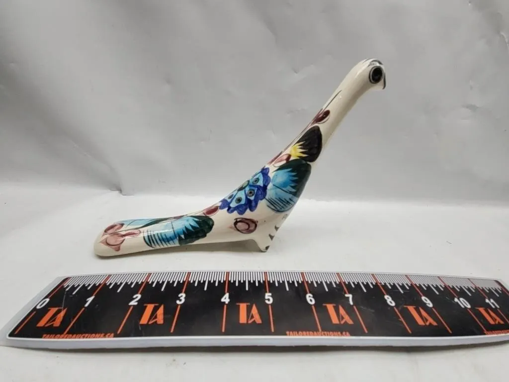 Hand-Painted Ceramic Bird Figurine