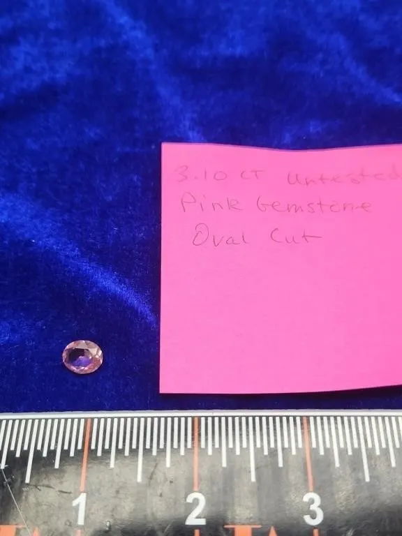 3.10 CT Untested Pink Gemstone, Oval Cut