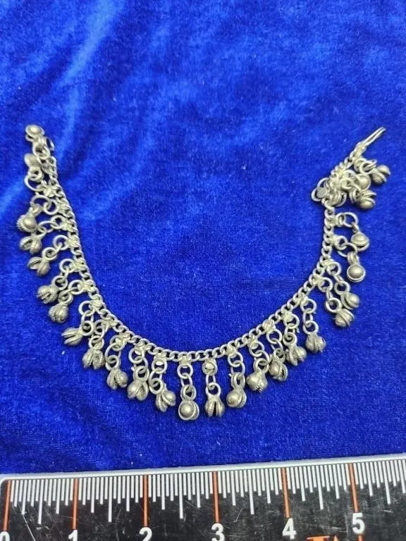 Tribal Metal Bell Charm Necklace