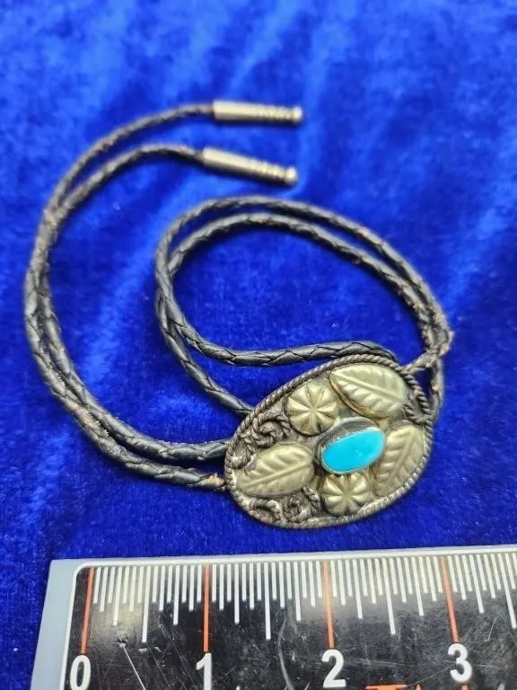 Southwestern Style Bolo Tie with Turquoise Stone