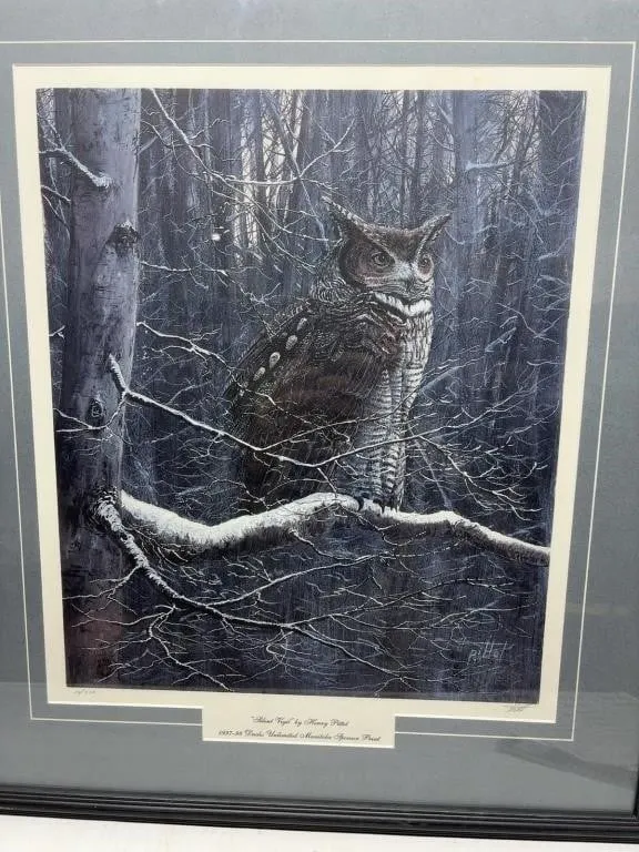 Silent Vigil Henry Pittet Framed Owl Print