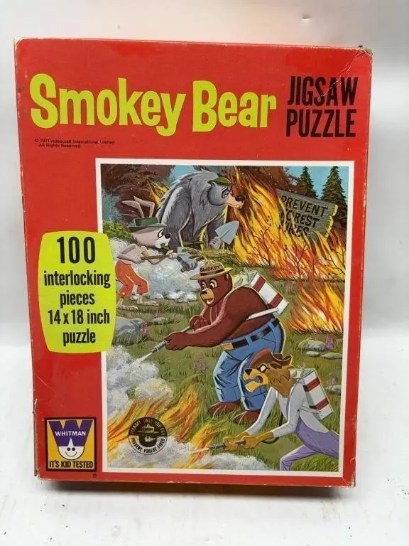 Vintage Whitman Smokey Bear Jigsaw Puzzle 100pc