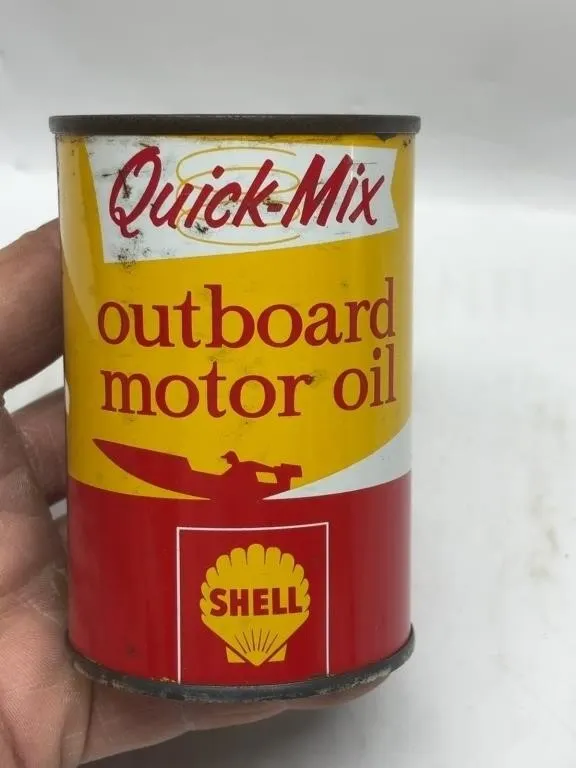 Shell Quick-Mix Outboard Motor Oil Can